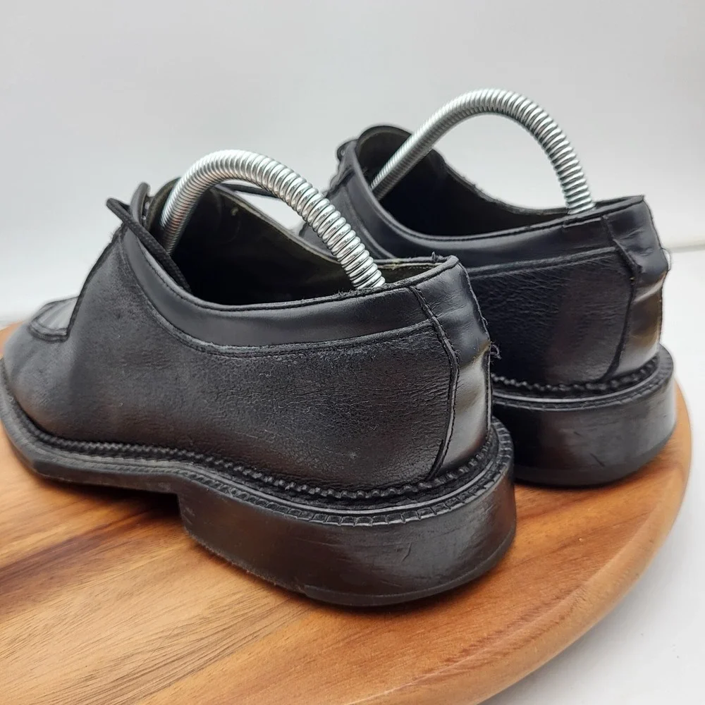 Mezlan Cappella Oxford Dress Shoes Mens Size 8 Black Leather‎ Split Toe Spain
